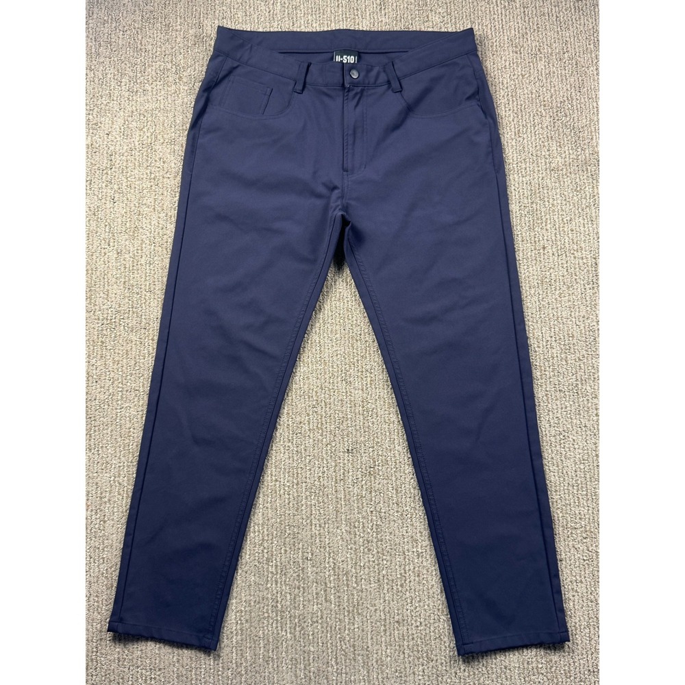 U-10 Under 5'10 The Jon Performance Chino Pants Mens 34x27 Stretch Blue